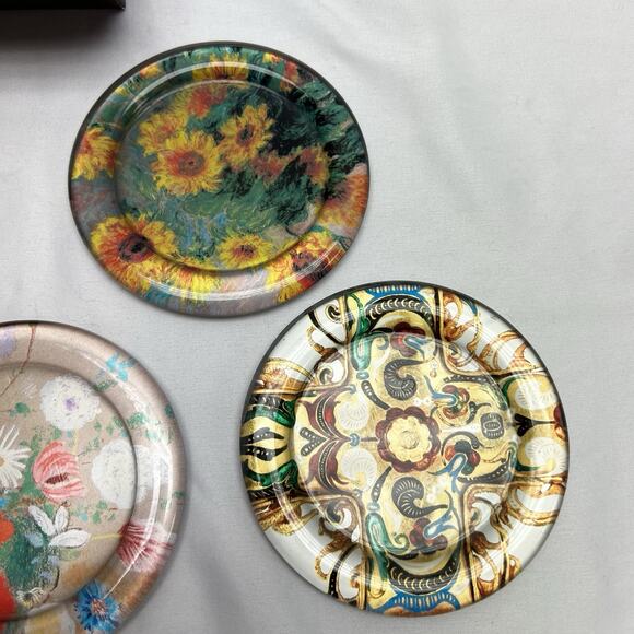 The Met Louis C. Tiffany Stained Glass Luminous Coasters Set of 4 - Picture 4 of 8